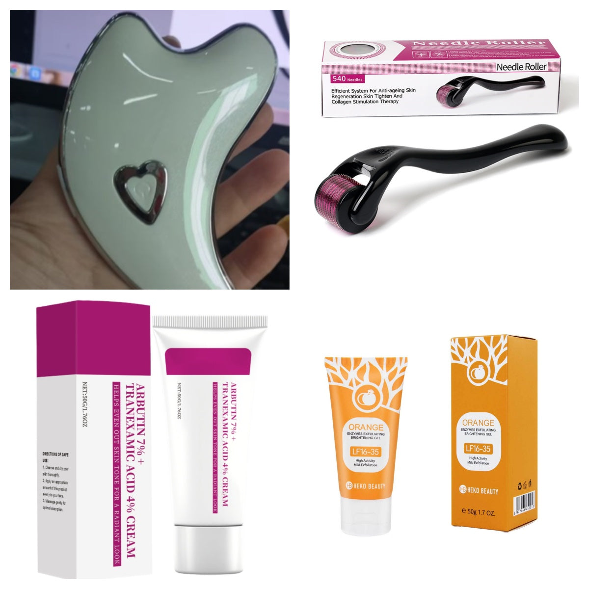 Rodillo Gua Sha Facial con Luz LED y Microcorriente