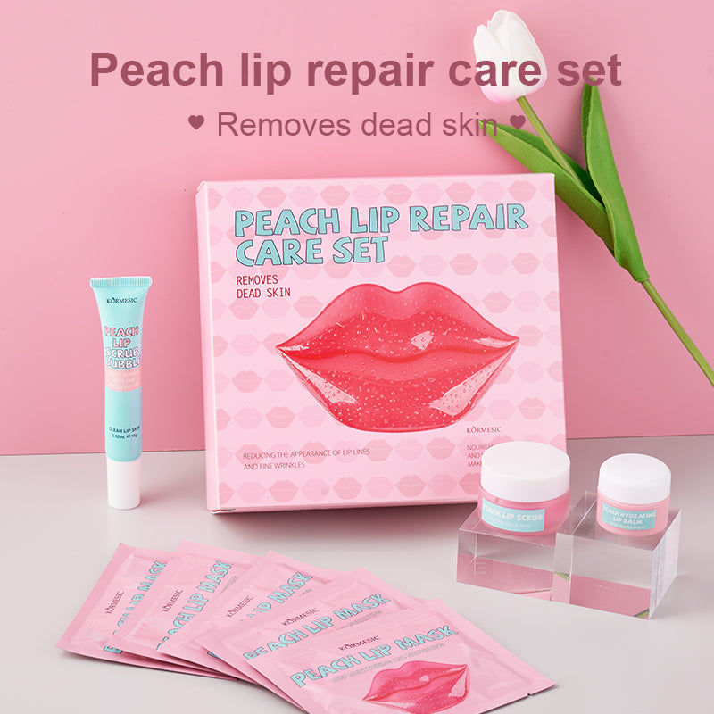 Set Cuidado Labios Melocotón KORMESIC