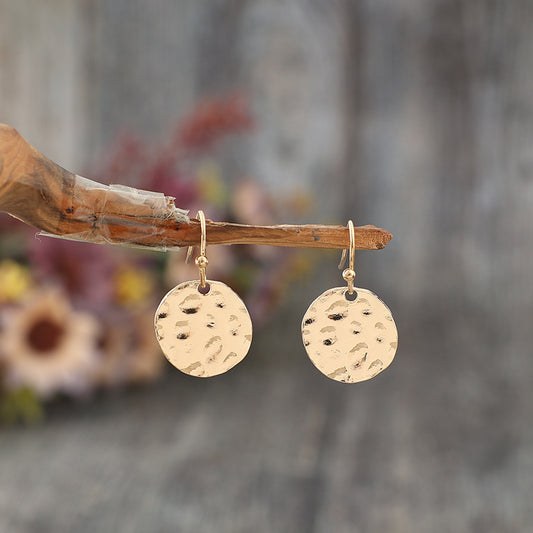 Aretes Dorados Disco Pequeño