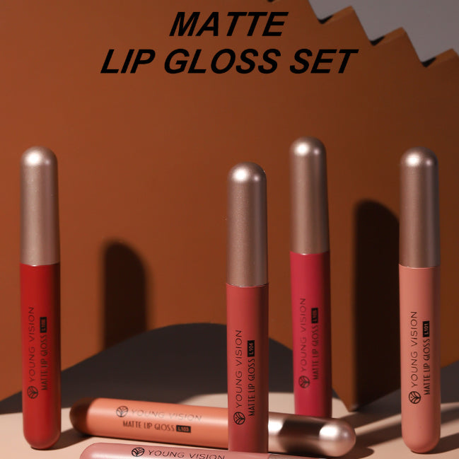 Set de Brillo de Labios y Labiales (6 piezas)