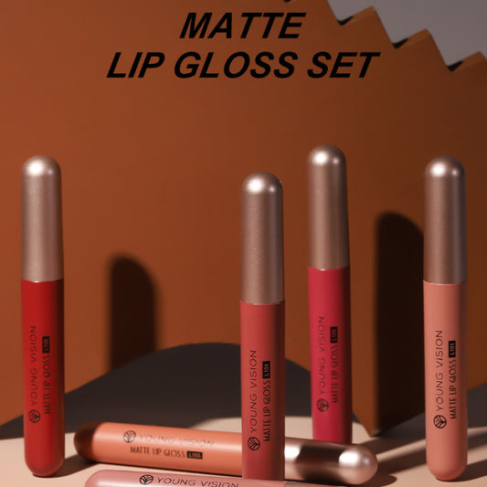 Set de Brillo de Labios y Labiales (6 piezas)