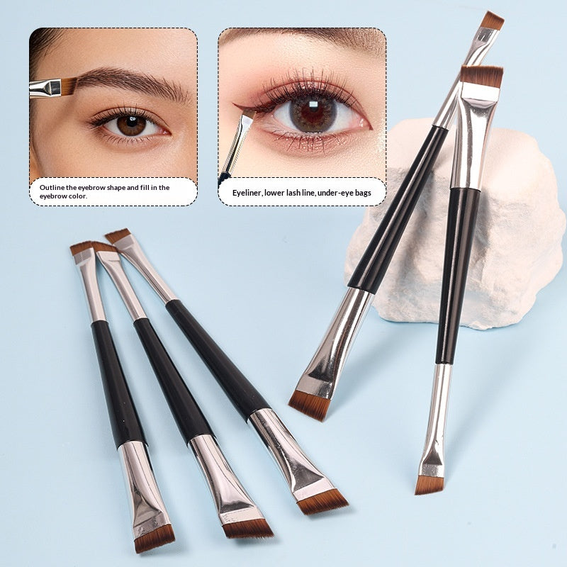 Pincel doble para delineador y cejas