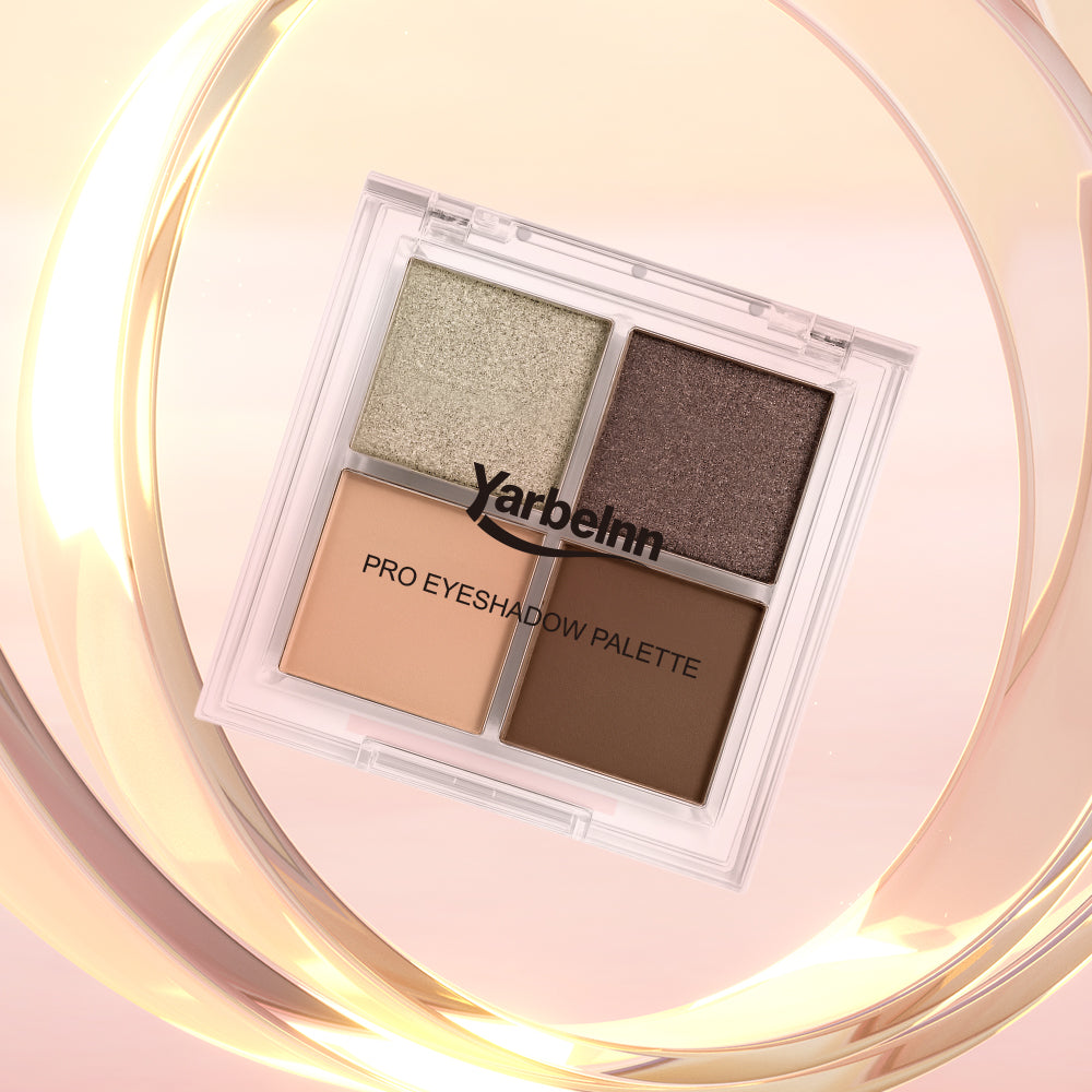 Paleta de sombras 4 tonos tierra con brillo
