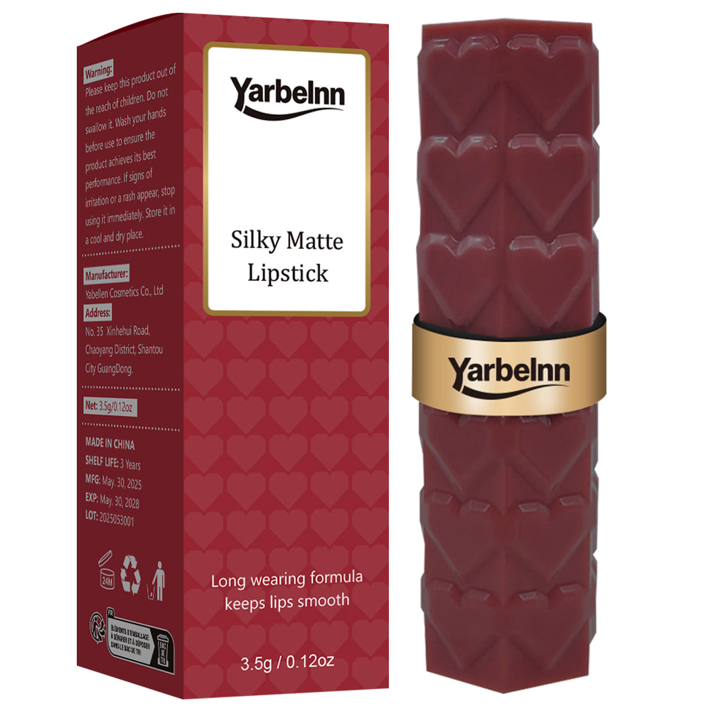 Labial Mate Rojo Marrón Moderno