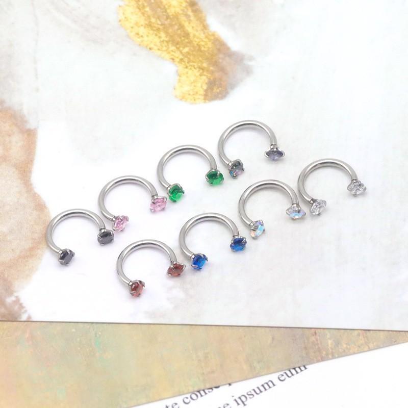 Piercing Nariz Doble Zirconio Redondo