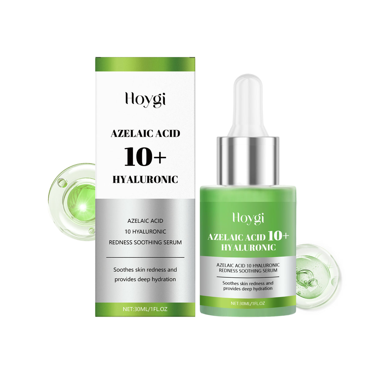 Sérum calmante de ácido hialurónico verde