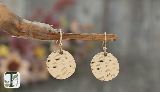 Aretes Dorados Disco Pequeño