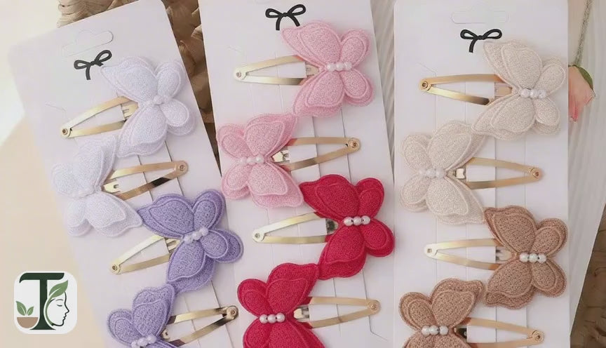 Set Pinzas Pelo Decorativas