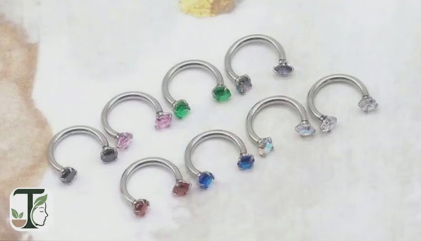 Piercing Nariz Doble Zirconio Redondo