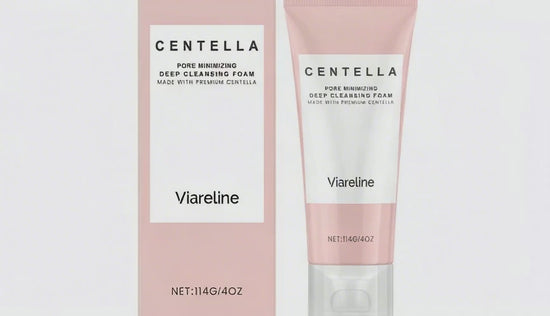 Viareline Centella Pore Minimizing Deep Cleansing Foam, Gentle Hydrating Non-Tight Face Wash
