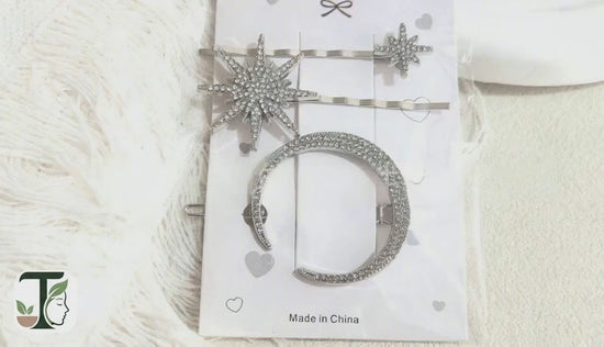 Pinza Pelo Diamante Luna Estrella