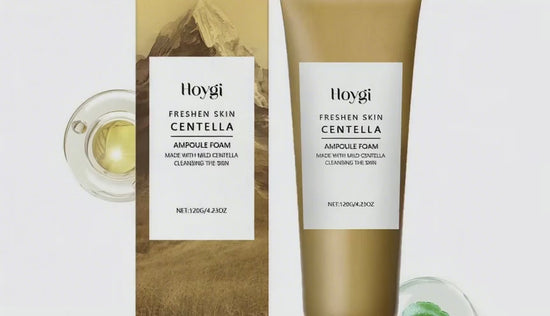 Hoygi Centella Asiatica Ampoule Foam Facial Cleanser, Gentle Hydrating Soothing Pore Cleansing Face Wash