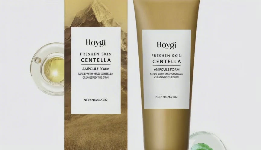 Hoygi Centella Asiatica Ampoule Foam Facial Cleanser, Gentle Hydrating Soothing Pore Cleansing Face Wash